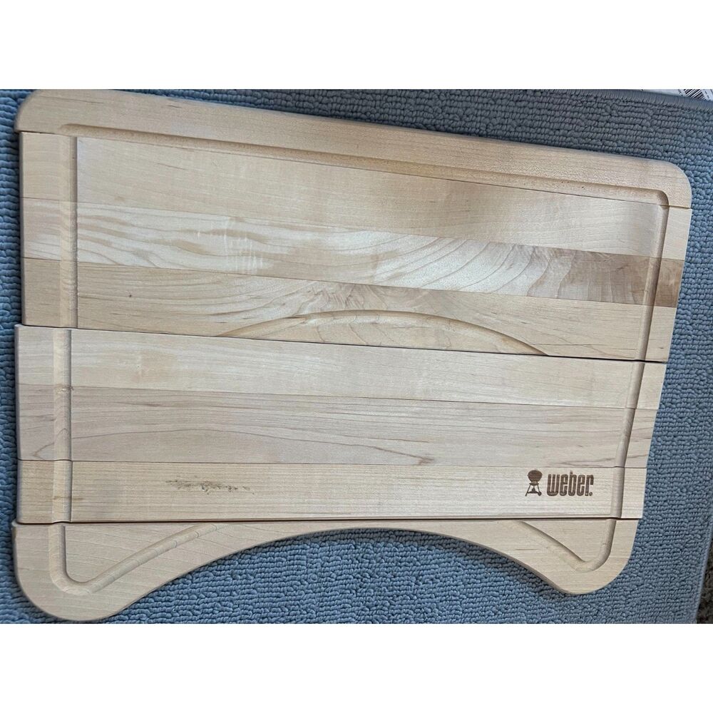 New Vintage Weber Grill Original Wood Side Work Table for Charcoal Kettle BBQ